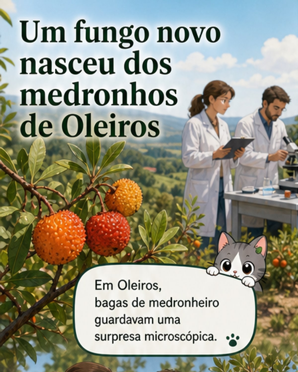 Descoberta nova espécie de fungo no medronho