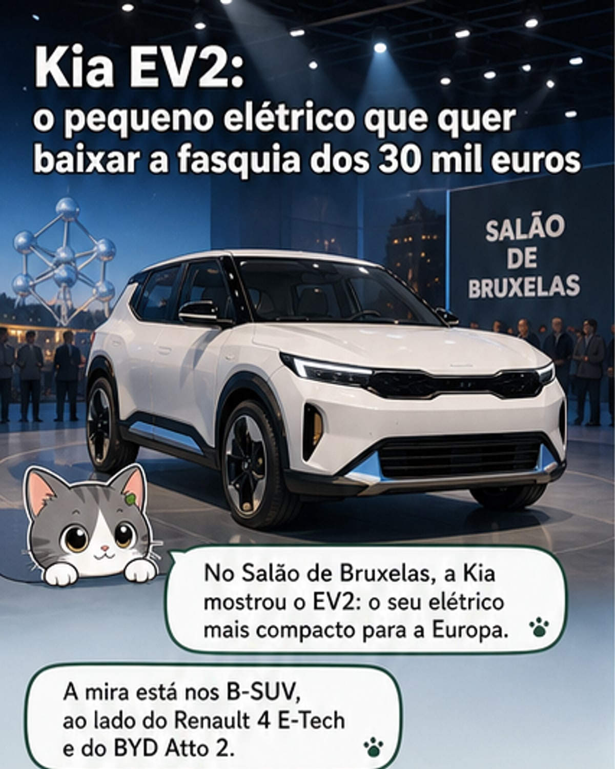 Kia EV2 chega com preço abaixo de €30 mil