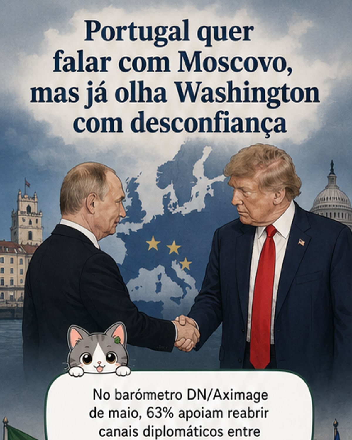 Portugueses veem EUA como ameaça à Europa