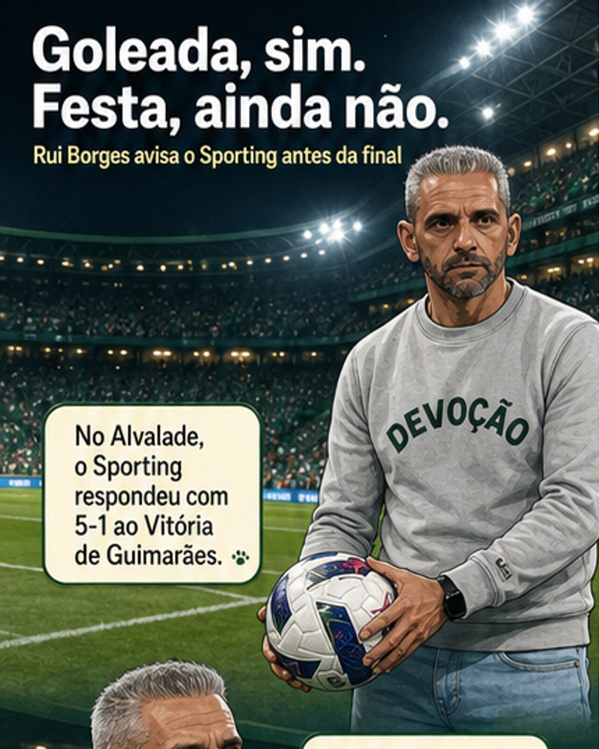 Sporting: a mensagem de Rui Borges após a goleada