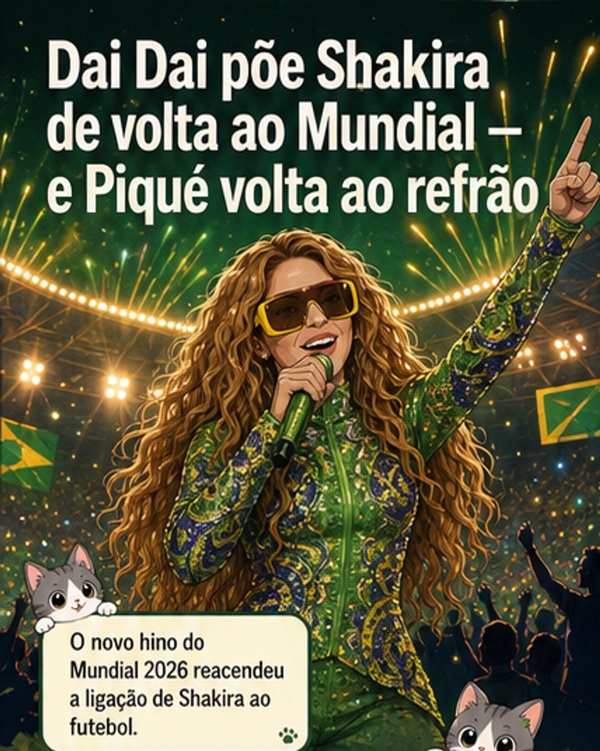 Shakira volta ao Mundial com 'Dai Dai'
