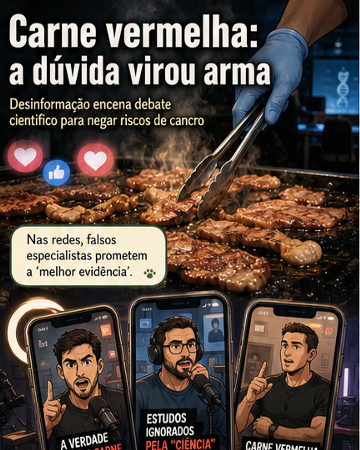 Desinformação usa 'ciência' para negar risco de cancro da carne vermelha