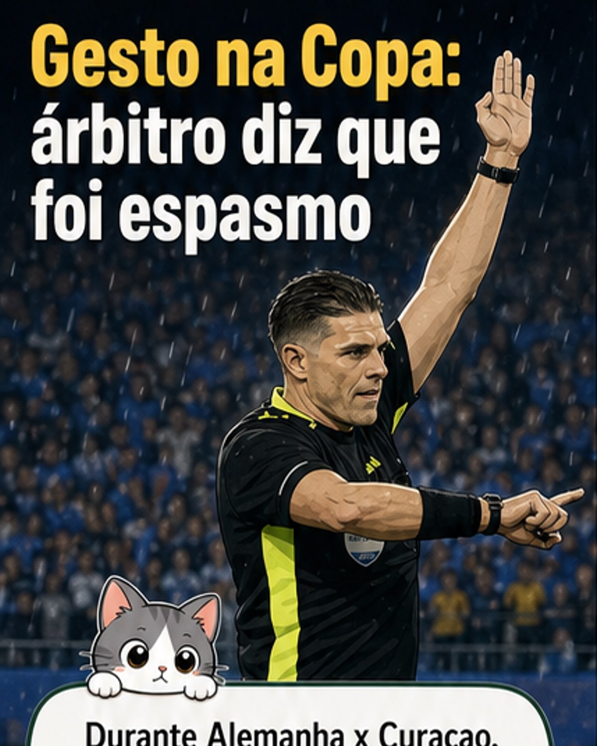 Árbitro nega gesto supremacista