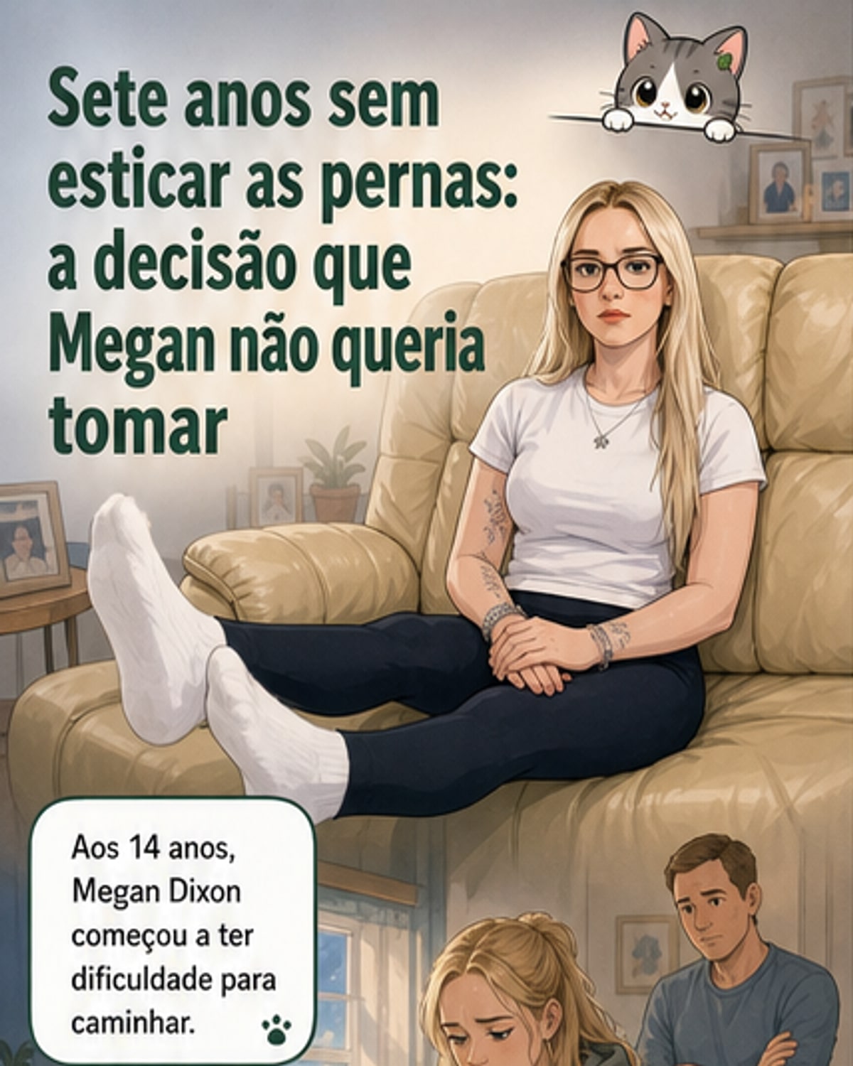 Jovem com pernas dobradas escolhe amputação