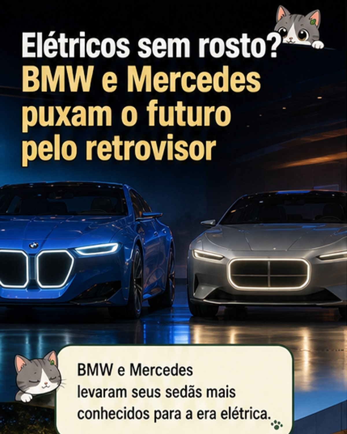 BMW e Mercedes usam design clássico em elétricos