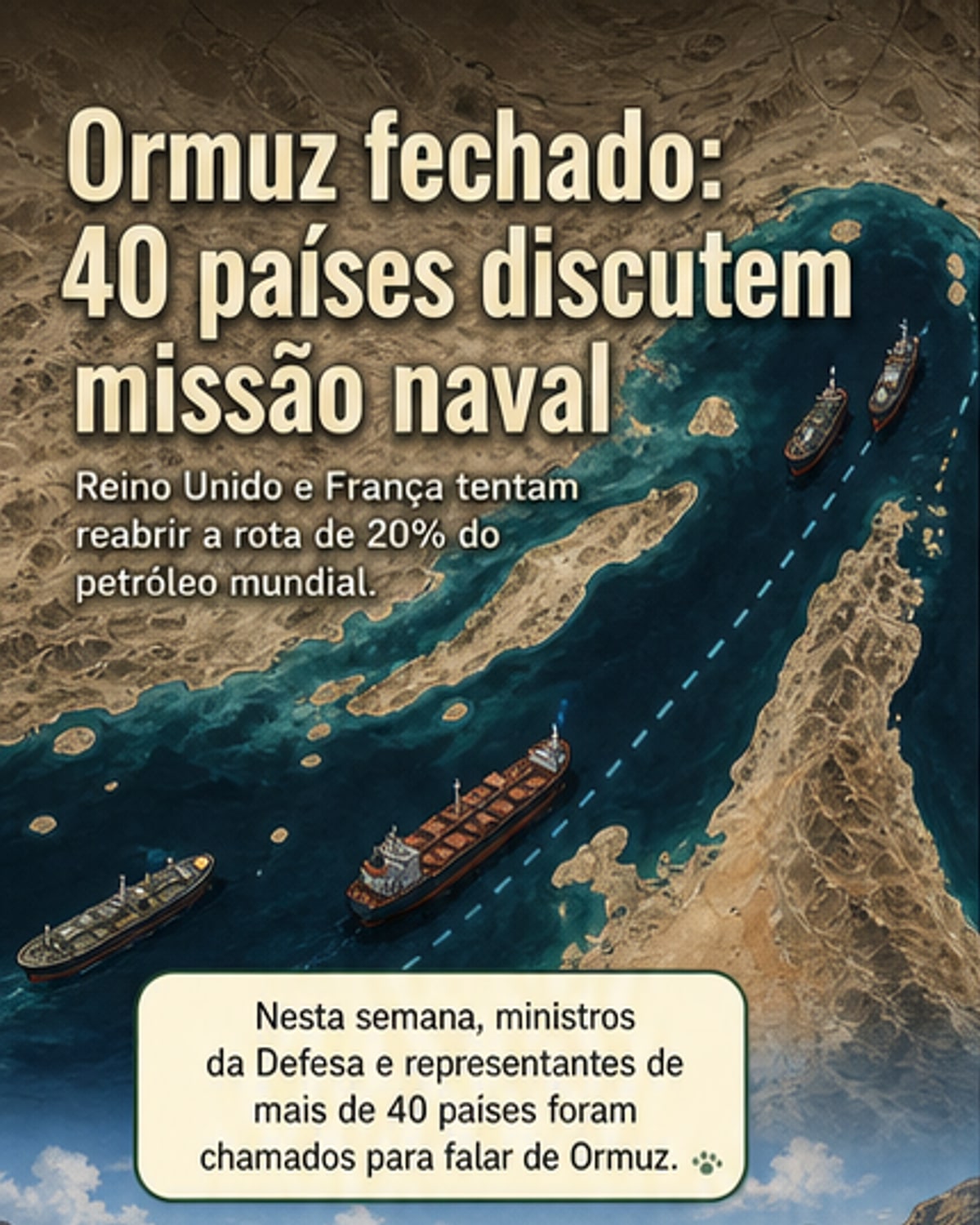 40+ países em missão naval?