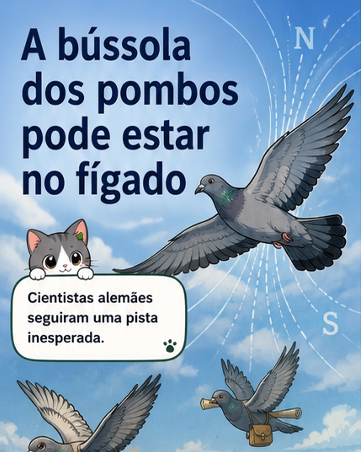 Pombos usam fígado como bússola?