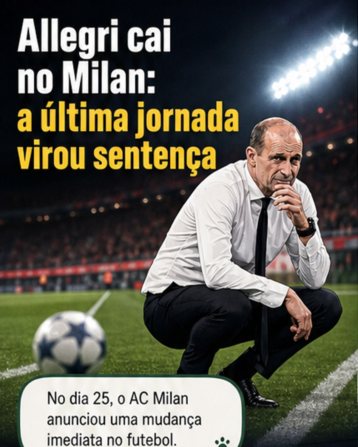 Milan demite Allegri após fracasso europeu