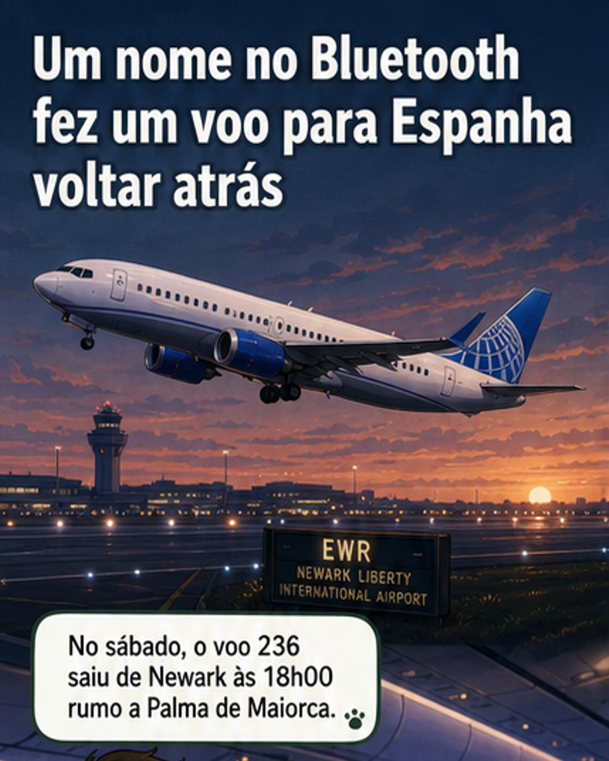 Relógio com nome 'bomba' faz avião voltar