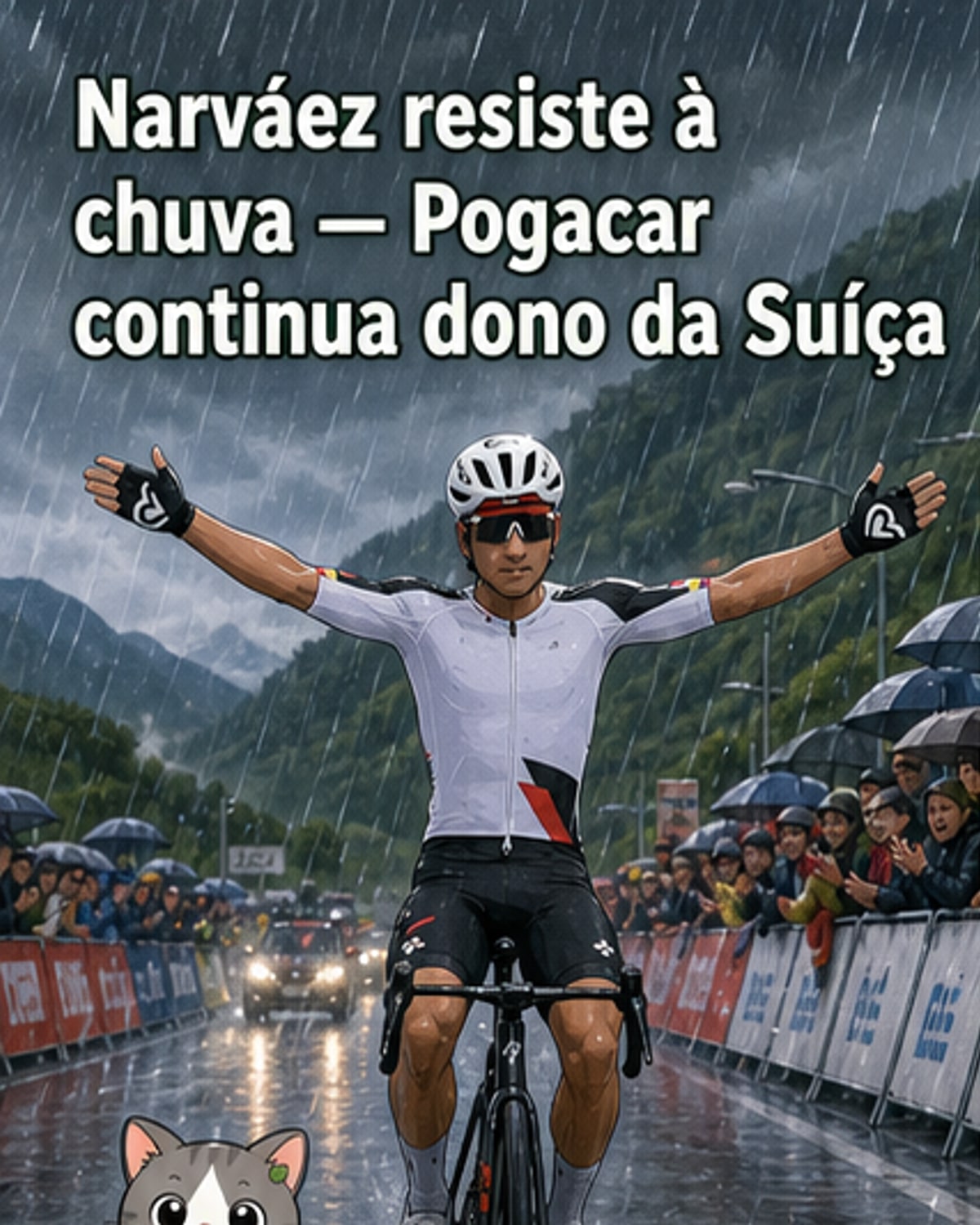Narváez vence etapa em meio à chuva
