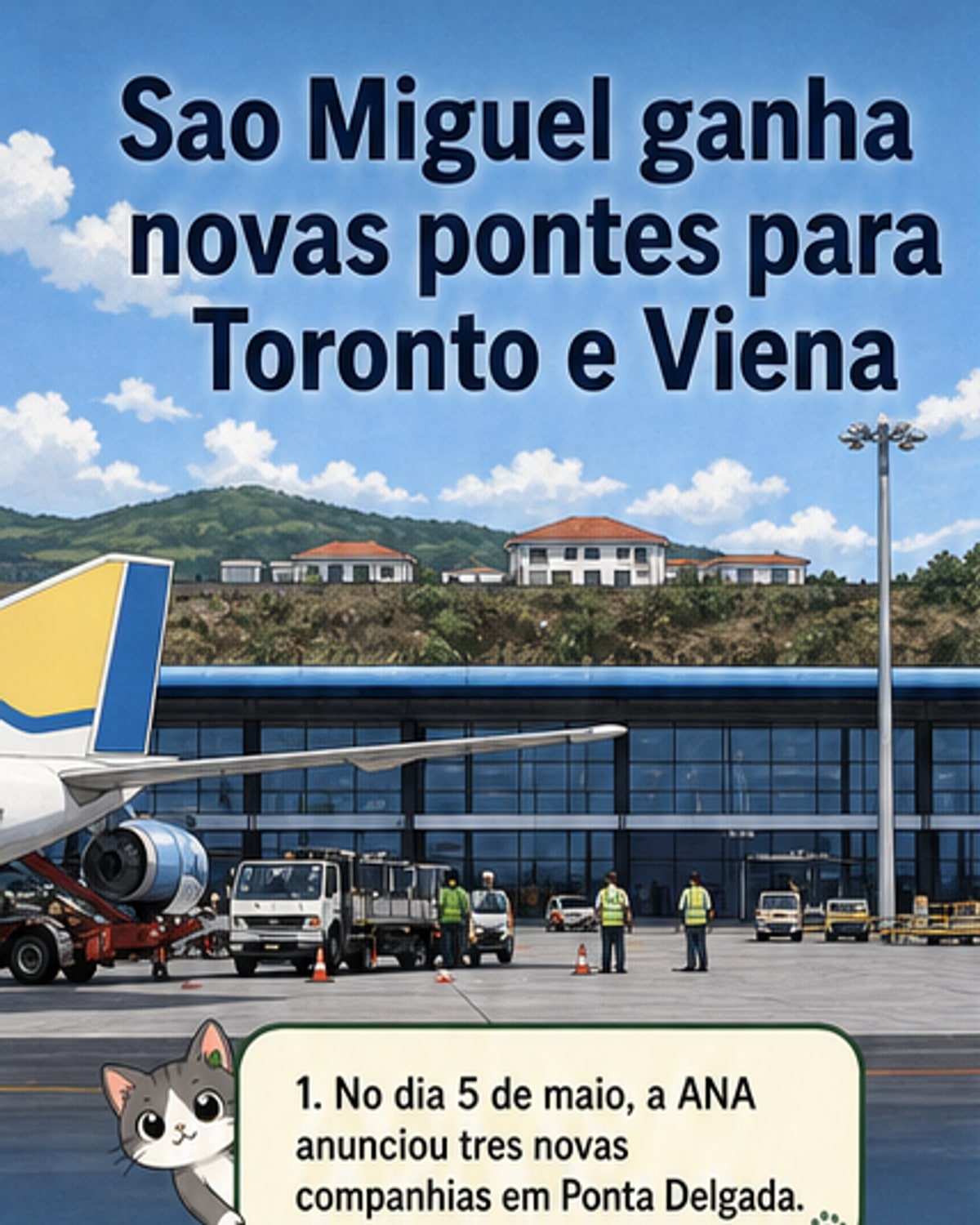 São Miguel ganha voos diretos para Toronto e Viena