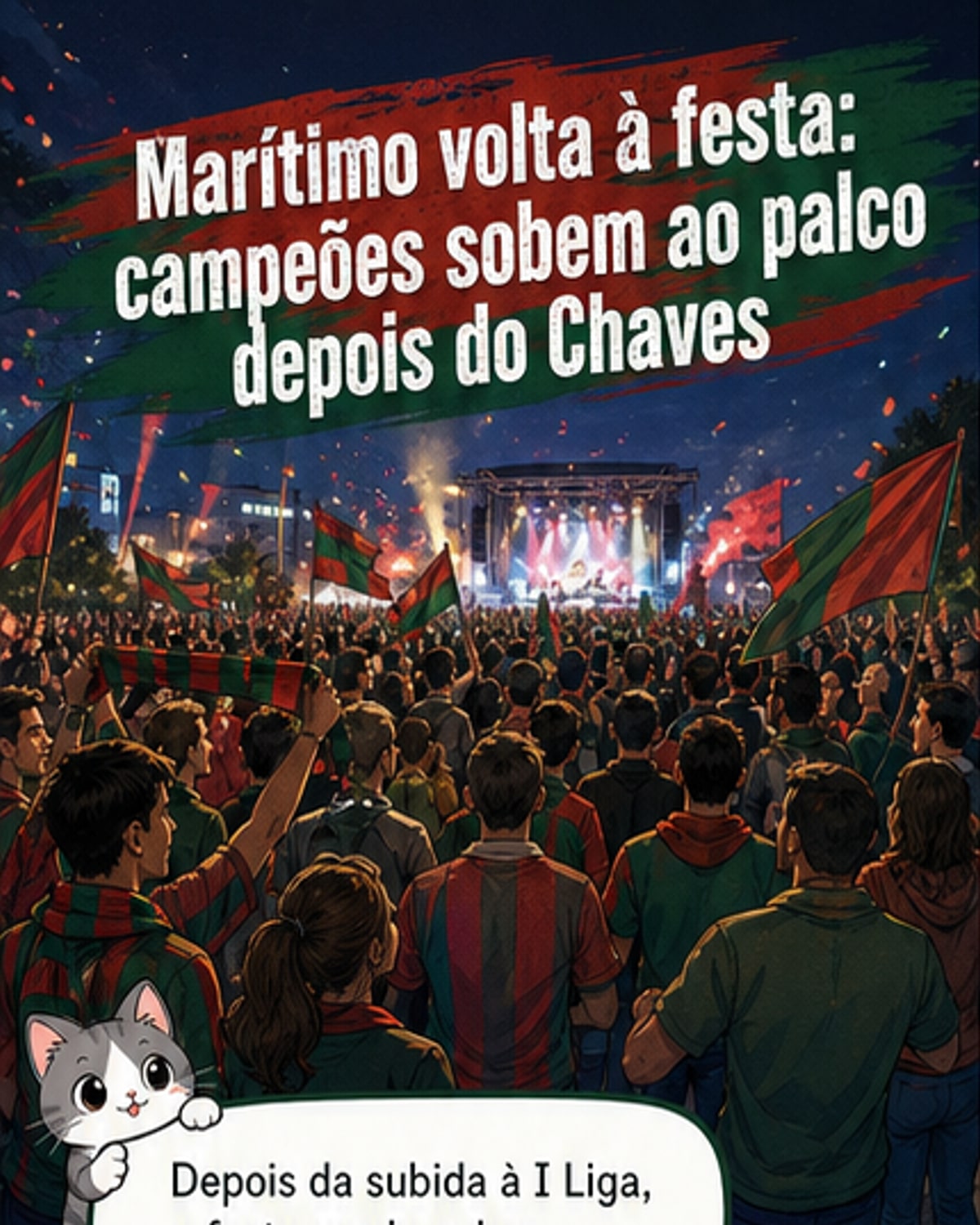 Marítimo celebra promoção com festa