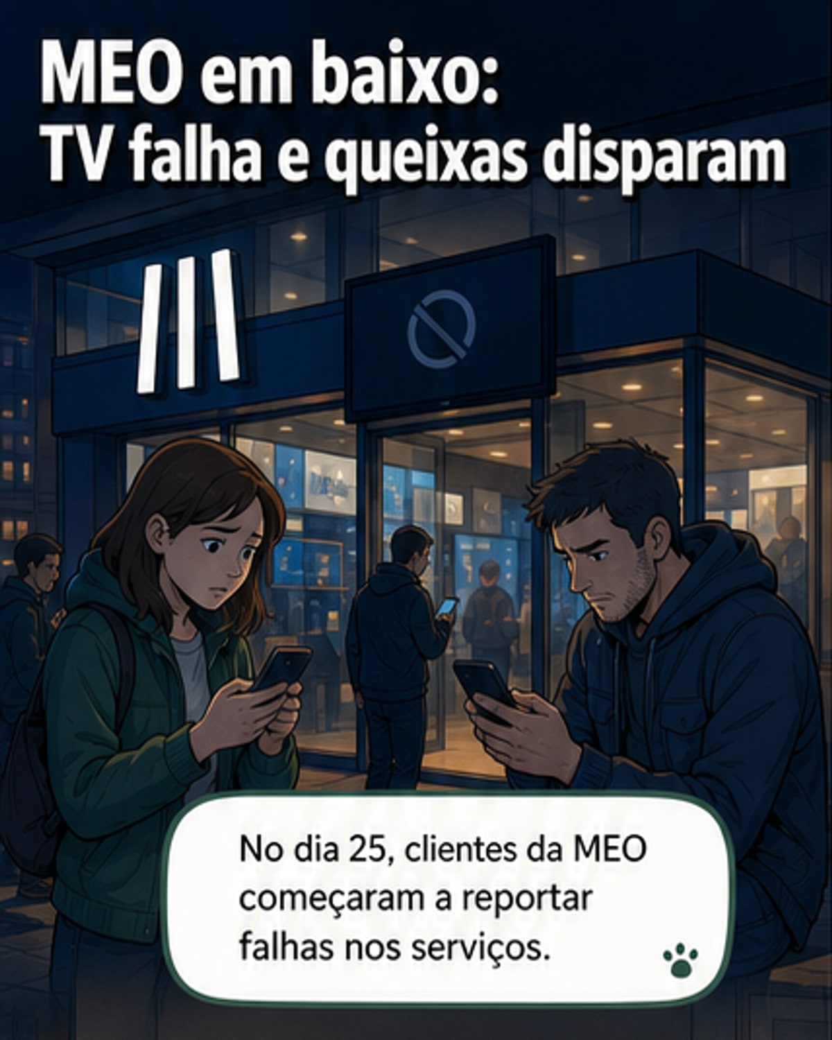 Clientes da MEO sem TV e internet