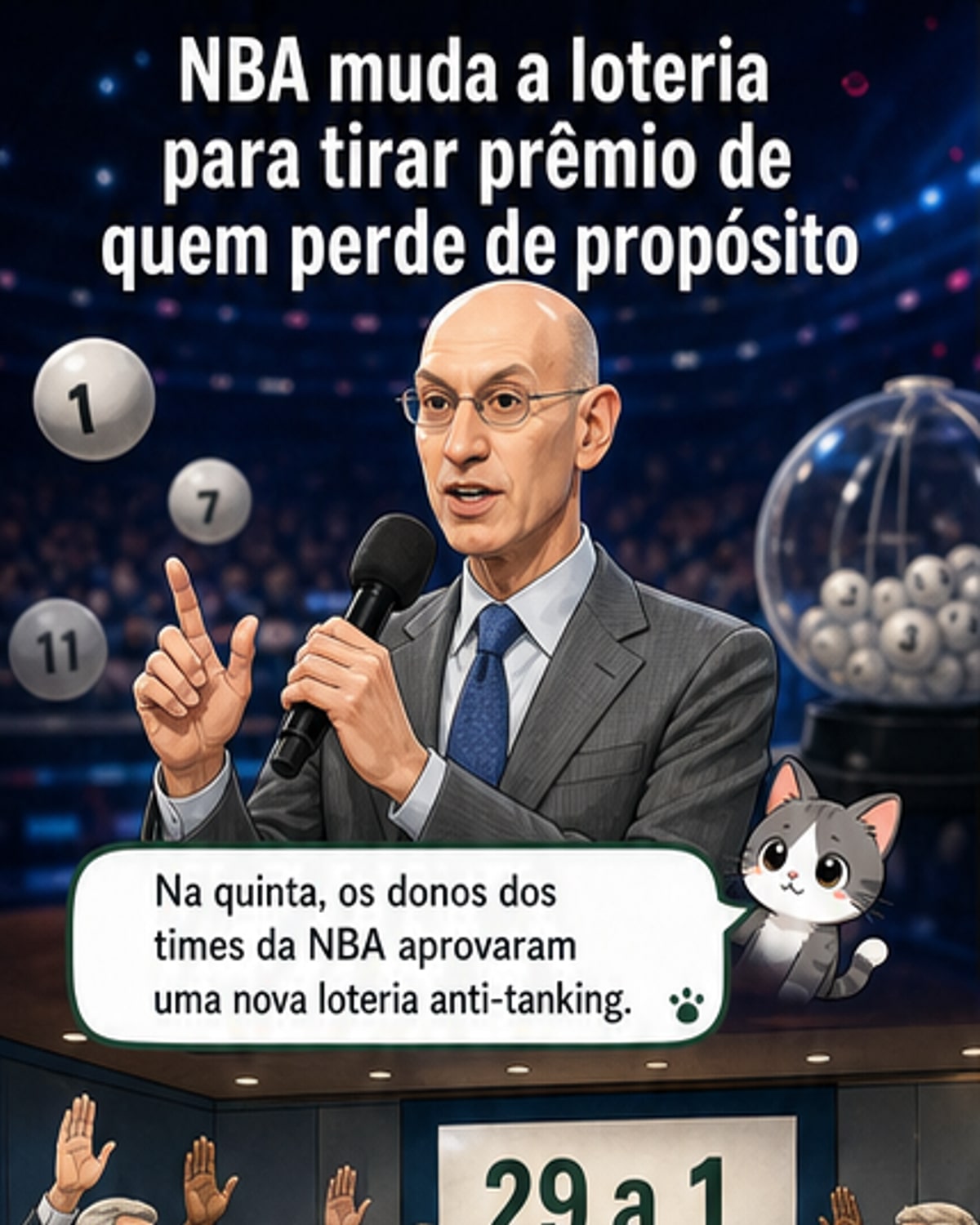 NBA muda regras da loteria para frear tanking