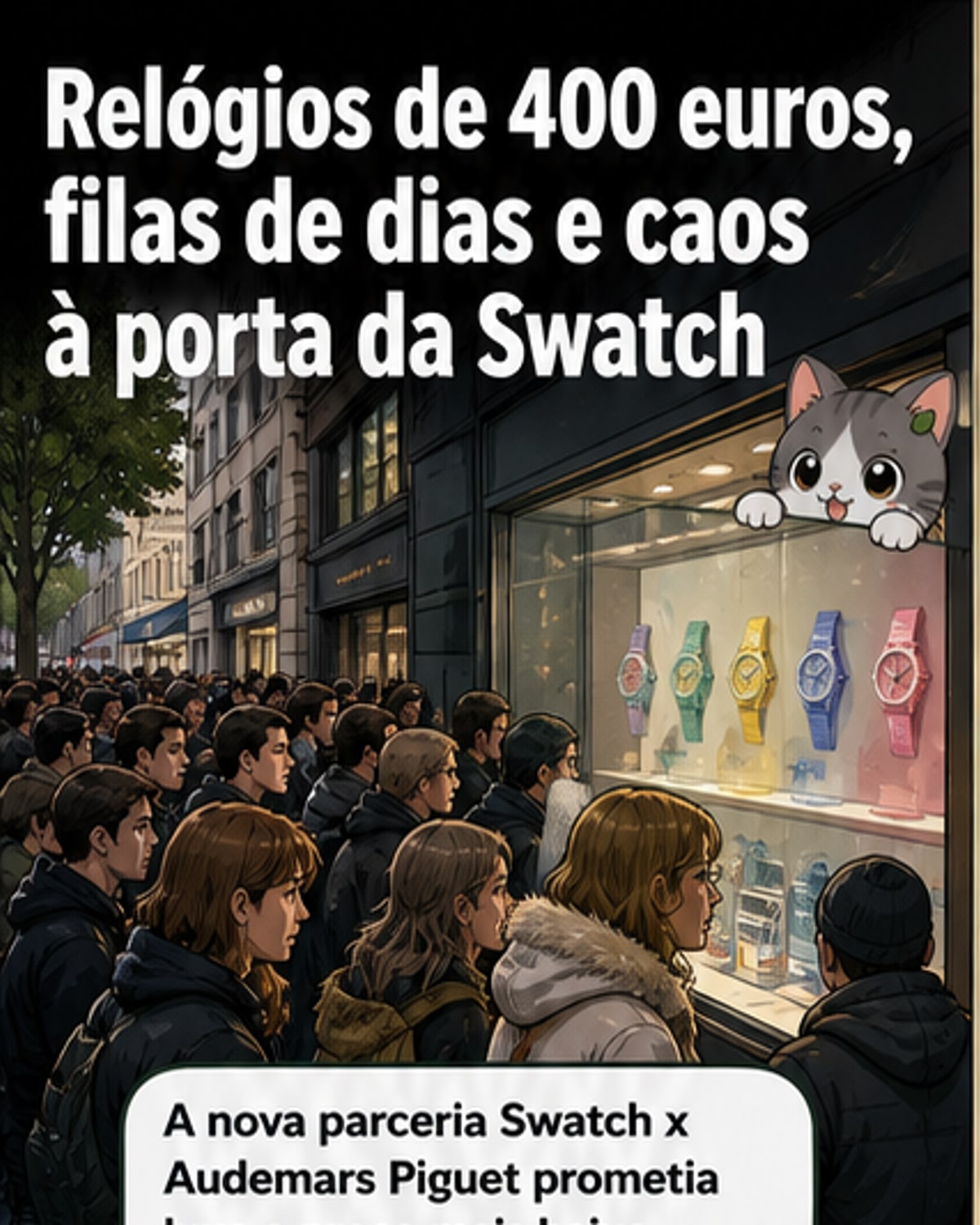 Lançamento de relógio Swatch x AP vira caos