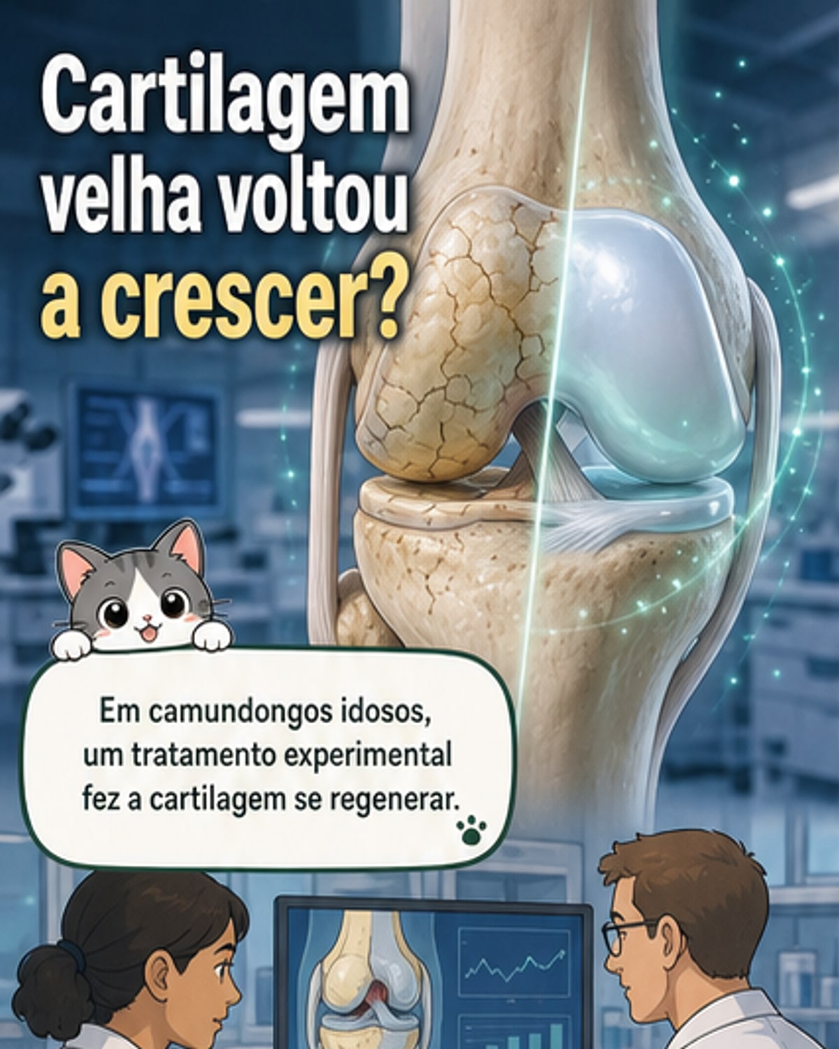 Cientistas regeneram cartilagem envelhecida
