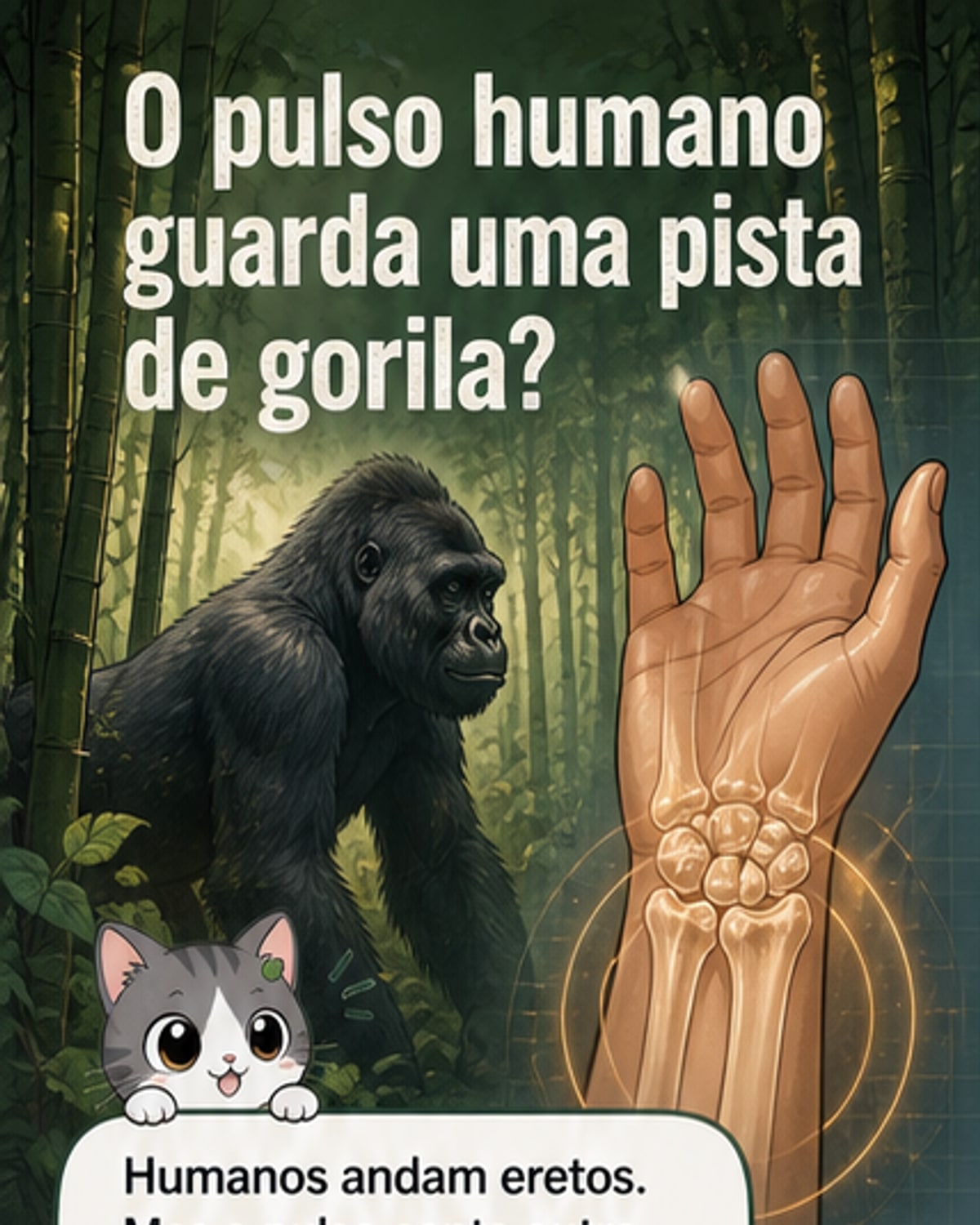 Pulsos humanos têm traços de andar de gorila