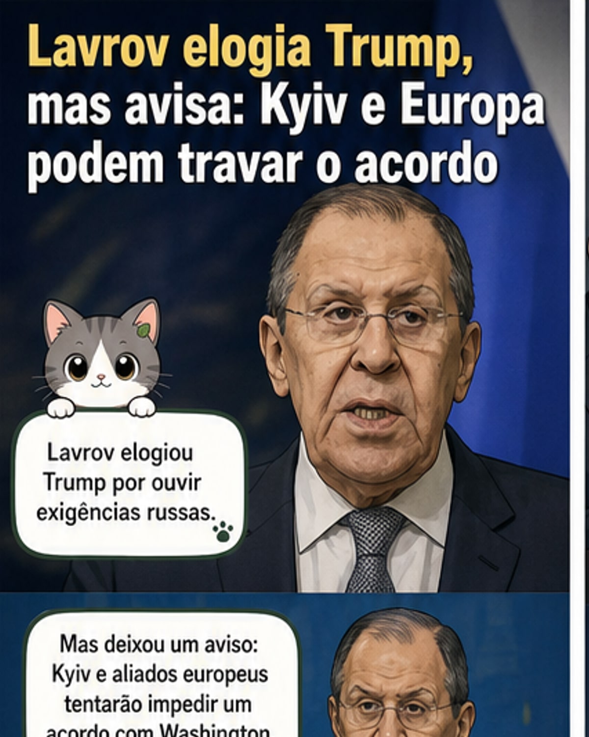 Lavrov elogia Trump, mas avisa sobre acordo