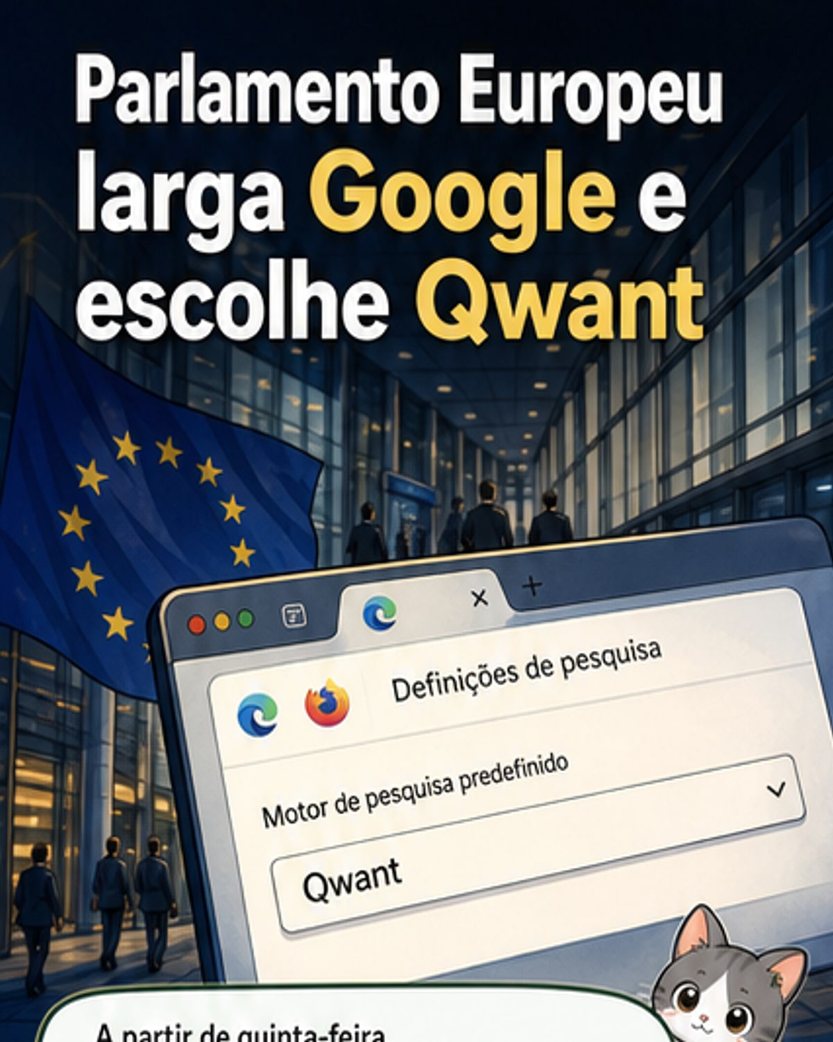 UE muda Google por Qwant no Parlamento