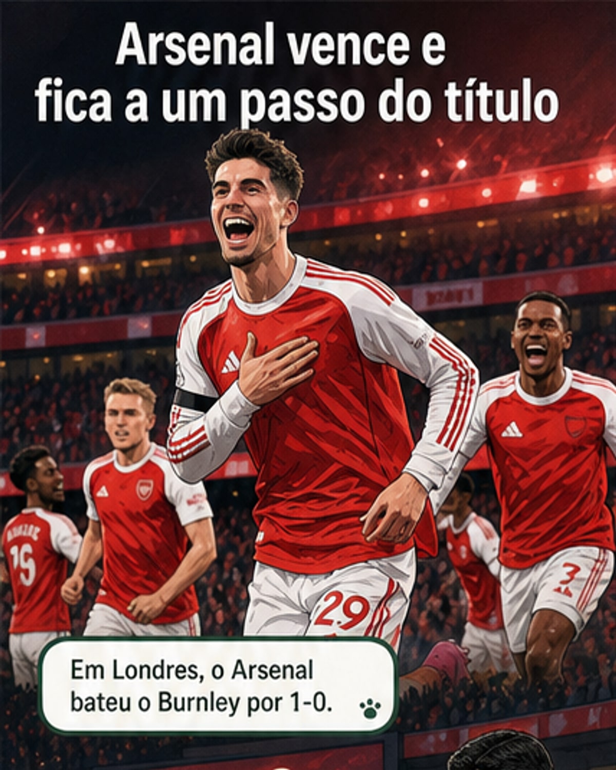 Arsenal vence e está a um passo do título