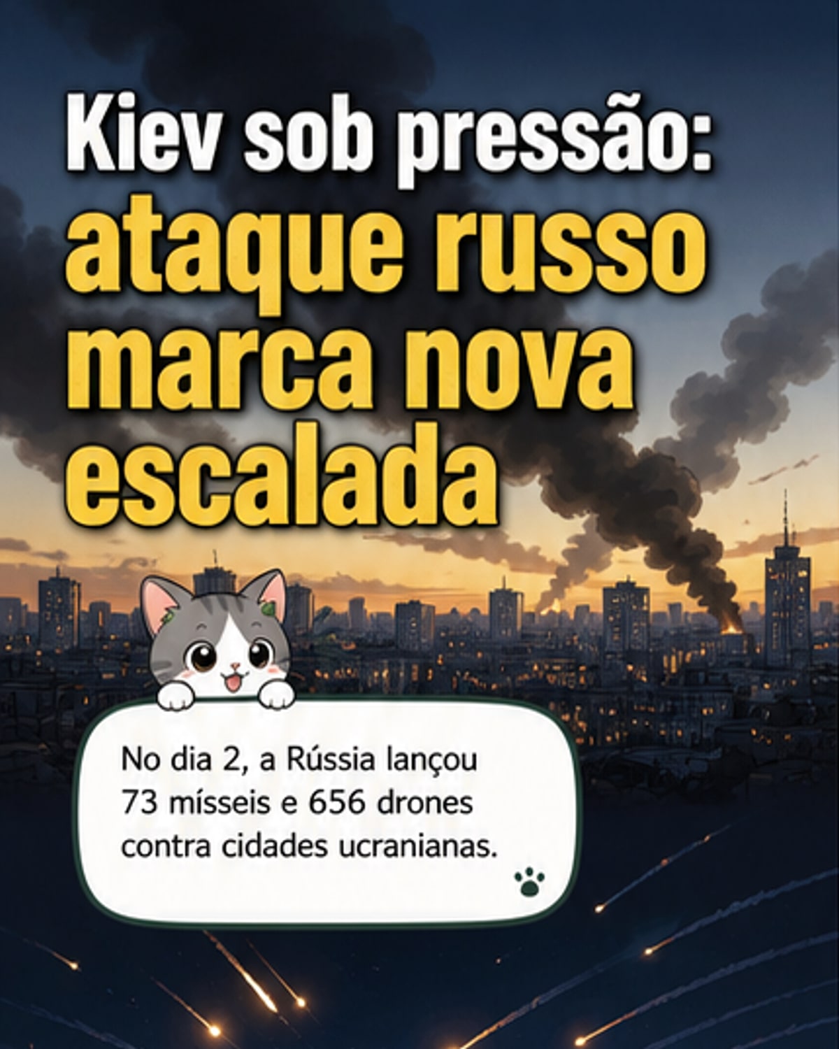 Rússia intensifica ataques a Kiev
