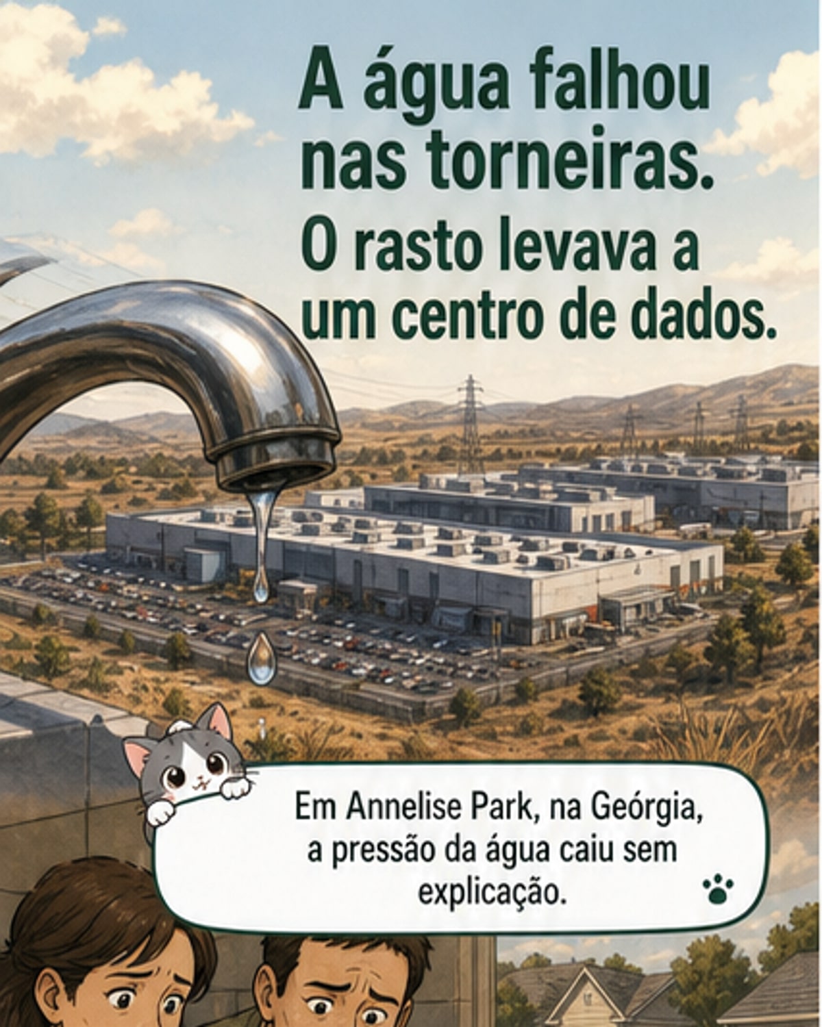 Centro de dados usou 110M litros sem pagar