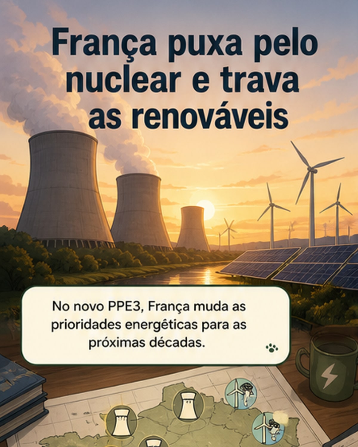 França reduz meta de renováveis para 2035