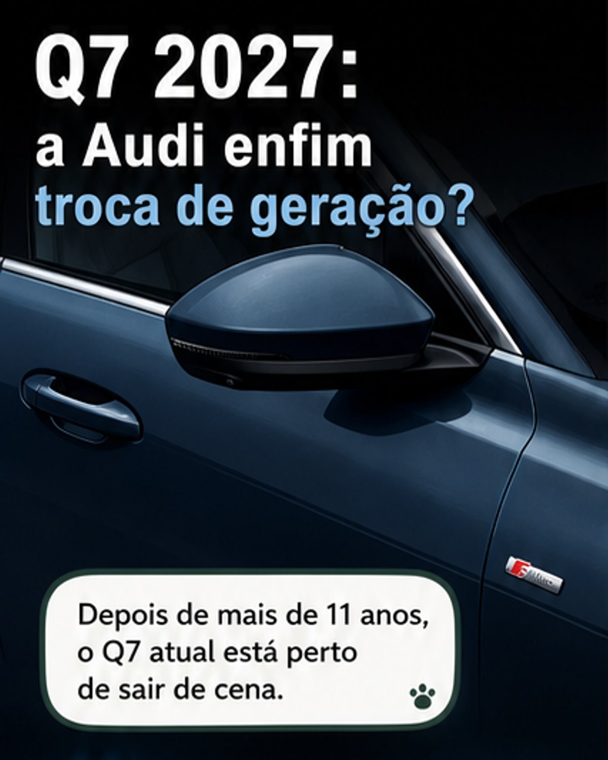 Audi Q7 2027: novo visual e promessa de luxo renovado