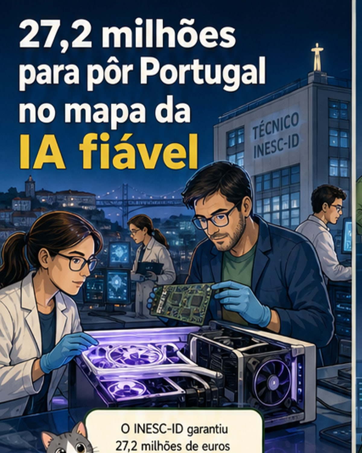 Portugal cria laboratório de IA sustentável com 27,2M€