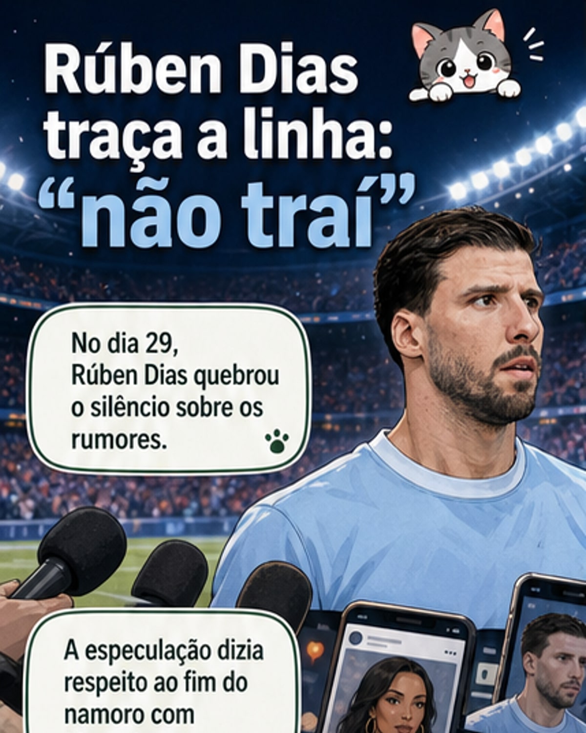 Rúben Dias responde após avô questionar traição
