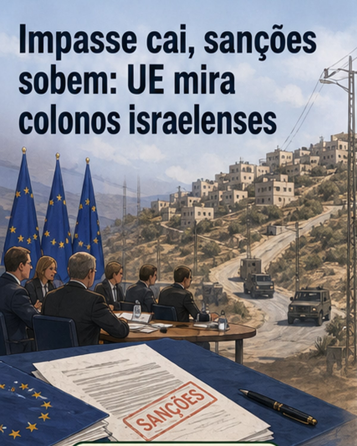 UE impõe sanções a colonos israelenses