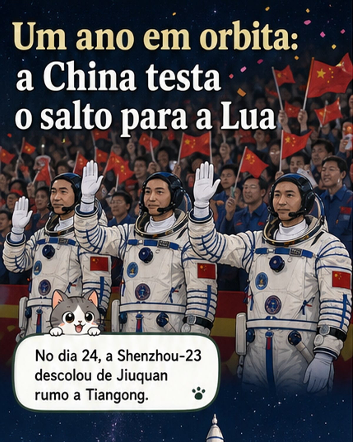 China lança missão de um ano no espaço