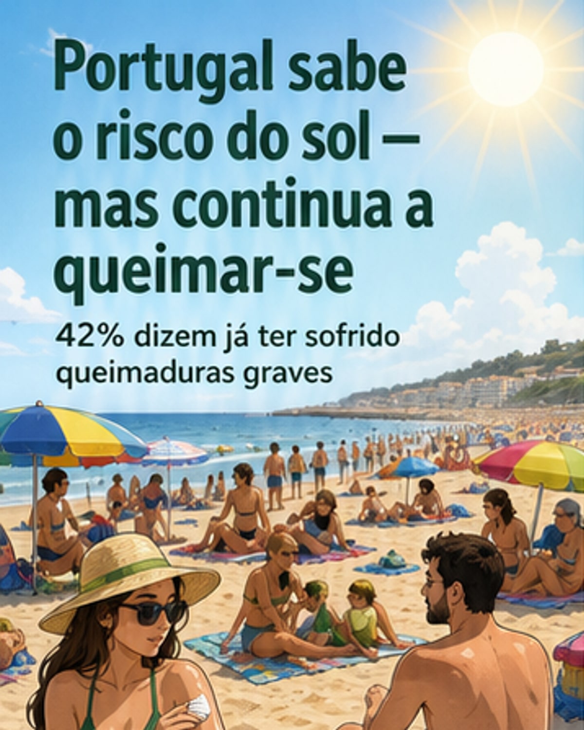 Mais de 40% dos portugueses já sofreram queimaduras graves do sol