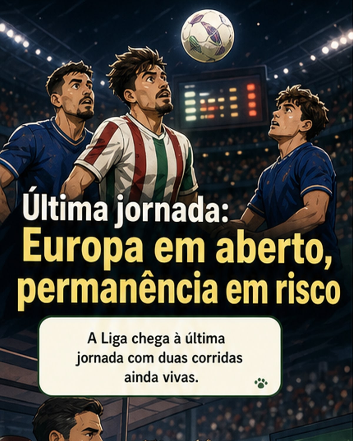 Última jornada define Europa e salvações
