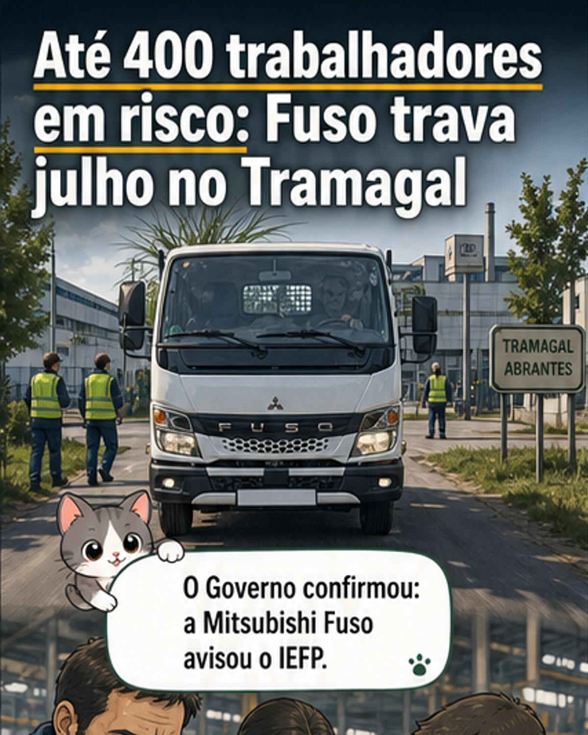 Até 400 trabalhadores em risco na fábrica da Mitsubishi Fuso
