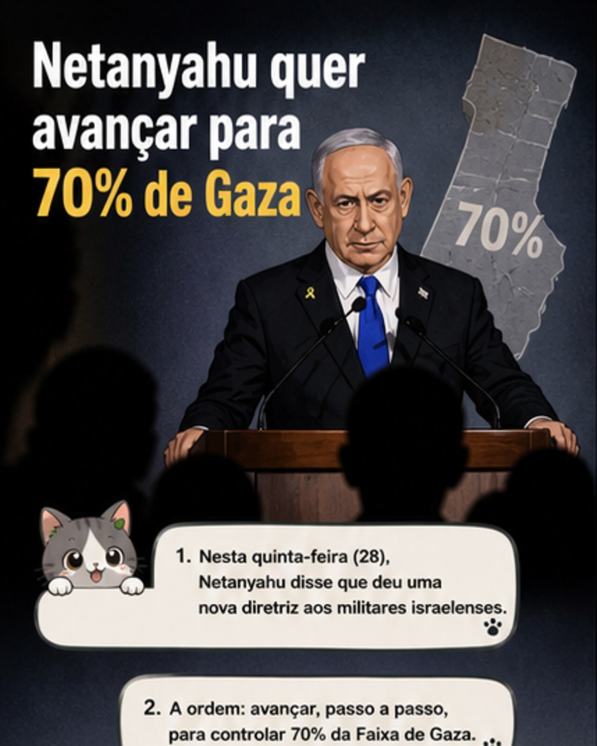Netanyahu ordena expansão militar em Gaza