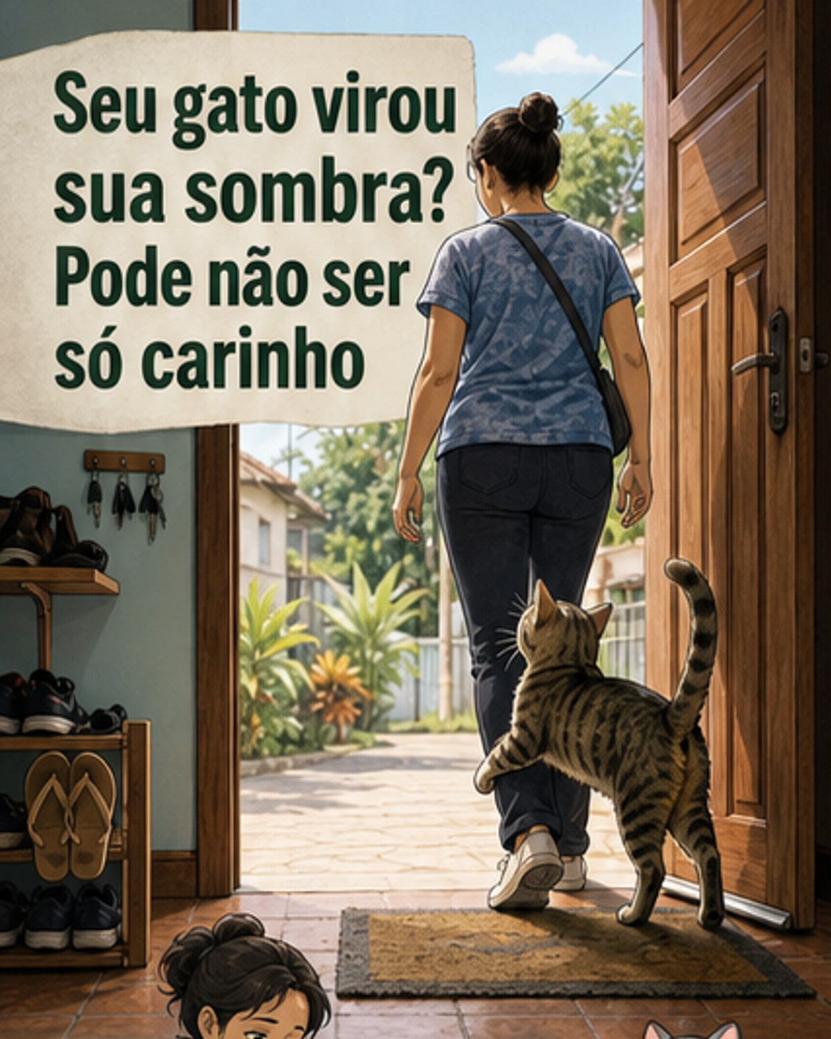 Seu gato gruda em você? Pode não ser carinho
