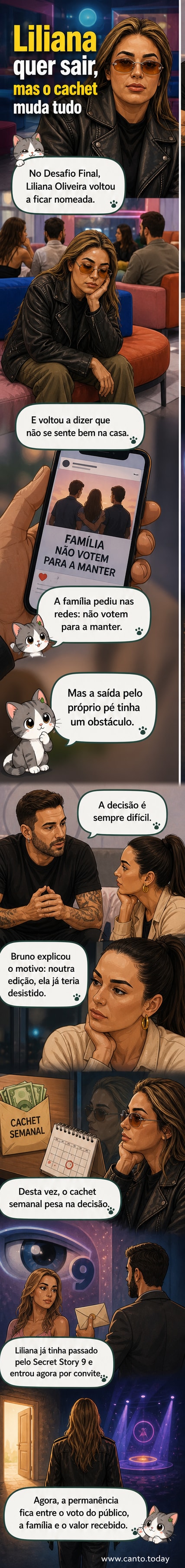 Liliana Oliveira em momento no reality show 'Desafio Final', com expressão tensa, cercada por câmeras.