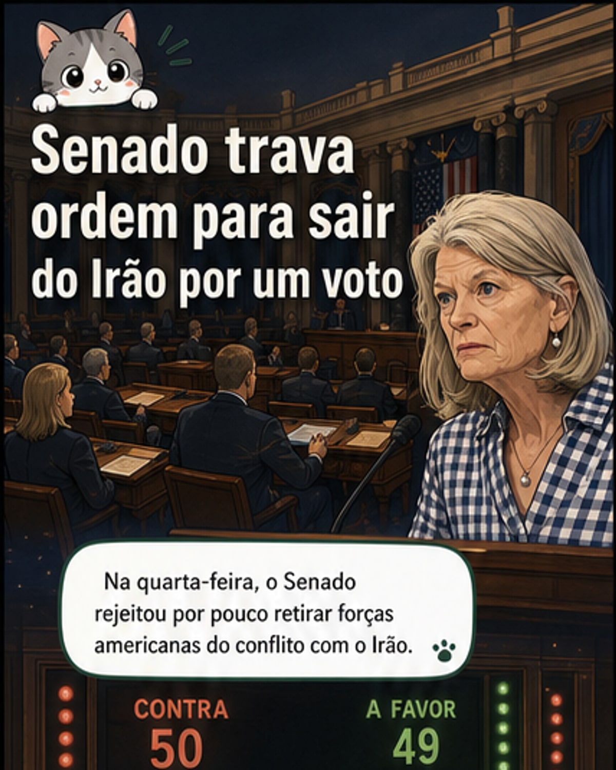 Senado rejeita saída de tropas dos EUA no Irão