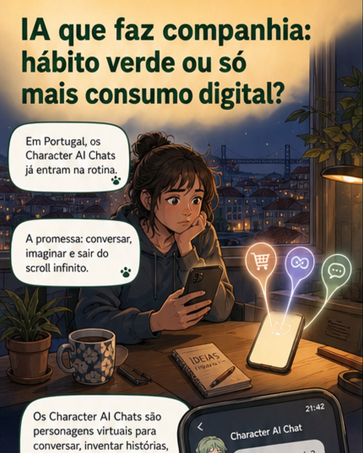 IA-companheiros para hábitos digitais mais sustentáveis?