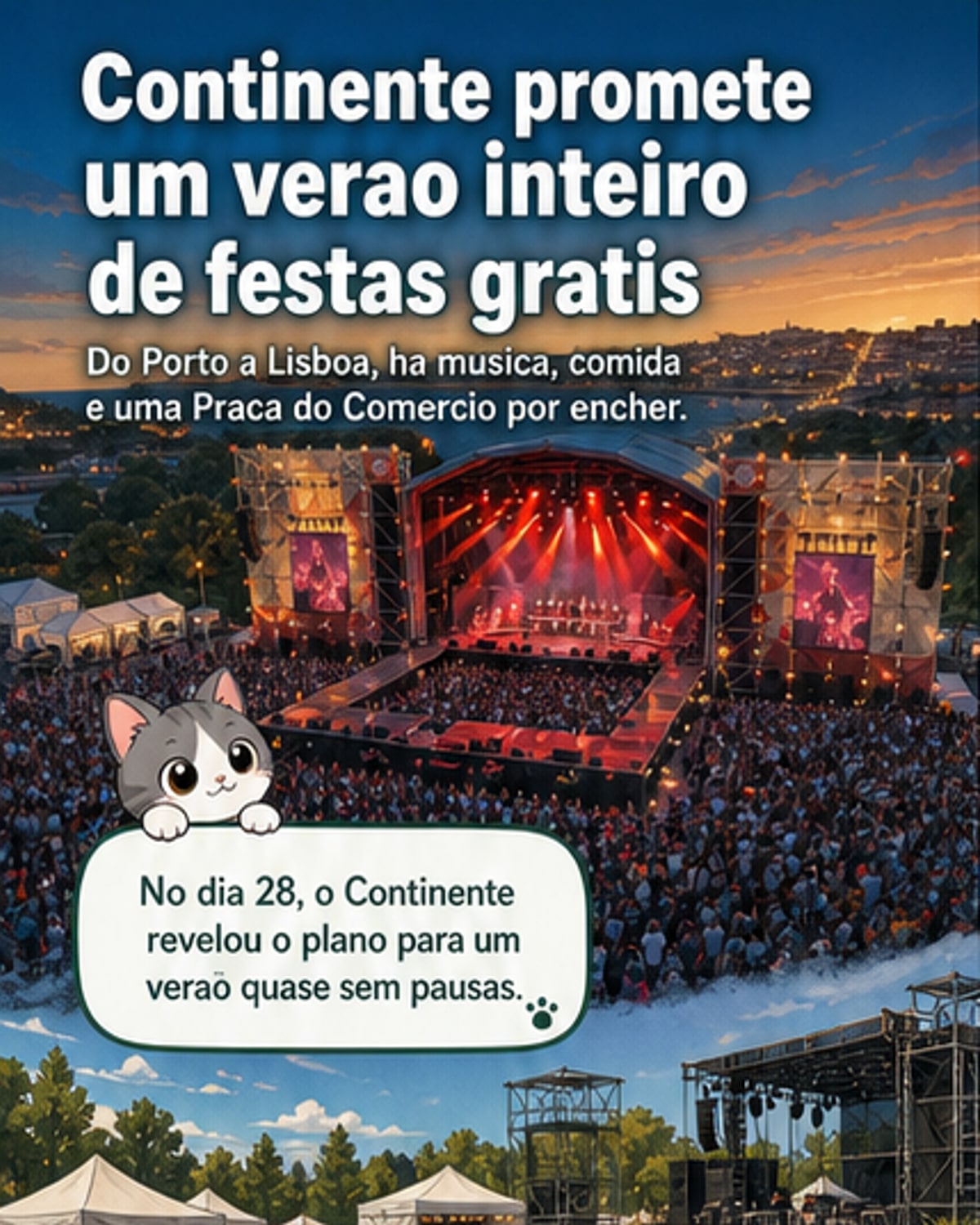 Festival do Continente volta com evento gratuito em Lisboa