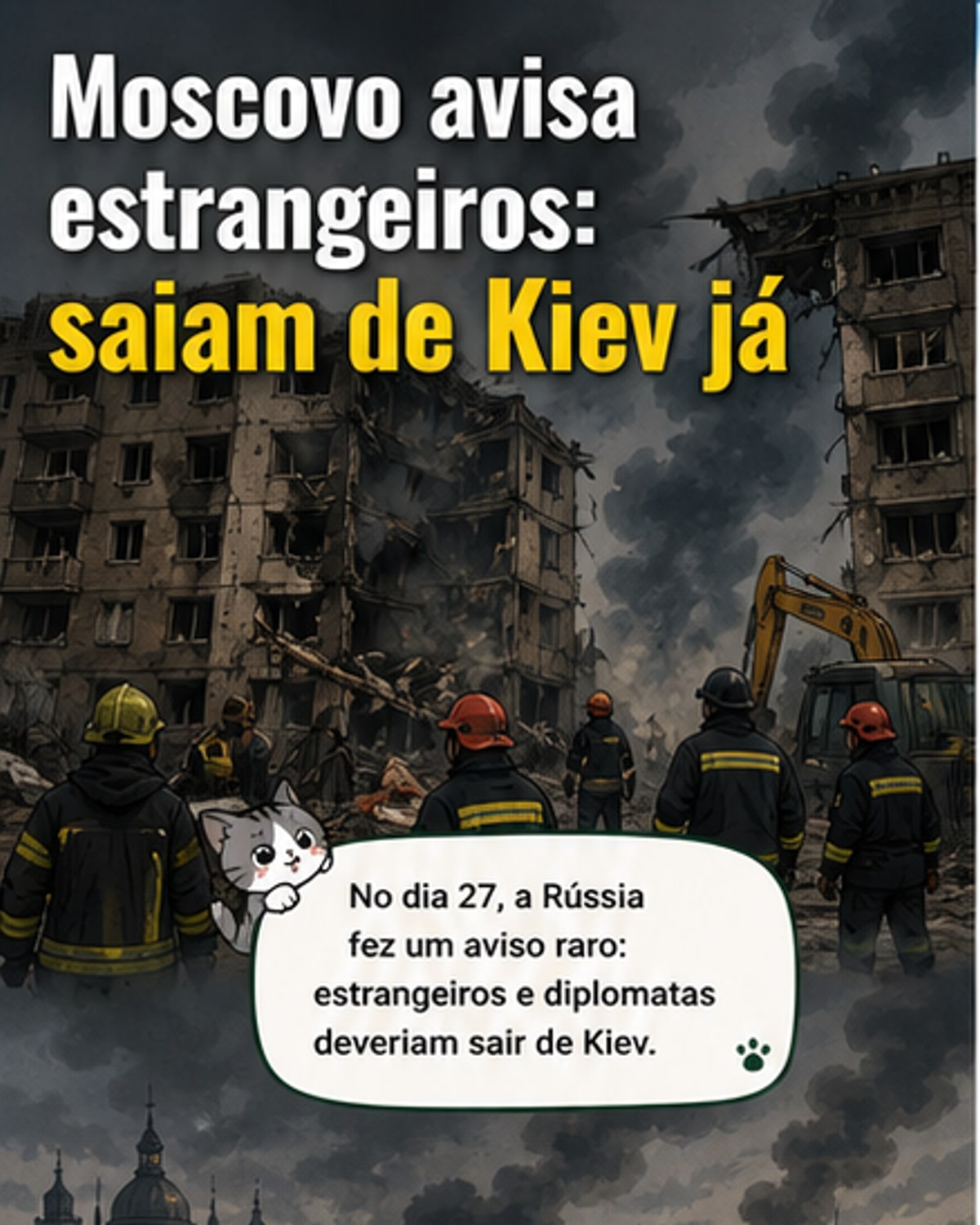 Rússia ordena saída de estrangeiros de Kiev