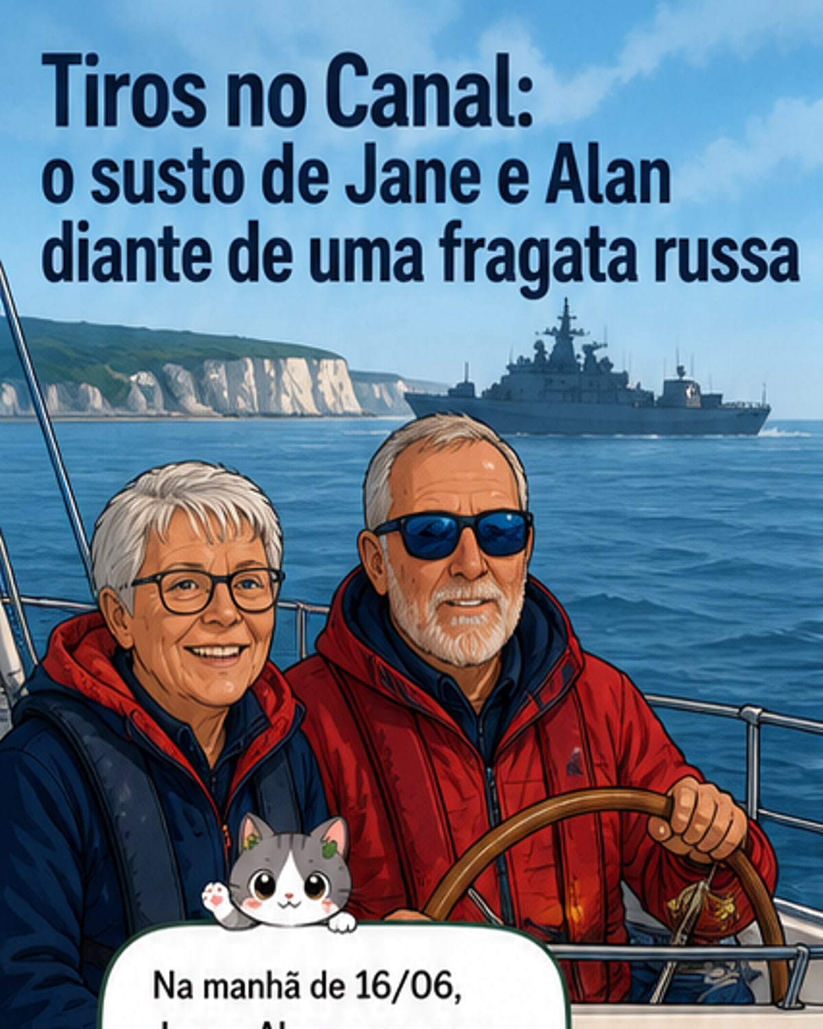 Casal britânico em iate no Canal da Mancha relata tiros de advertência de fragata russa