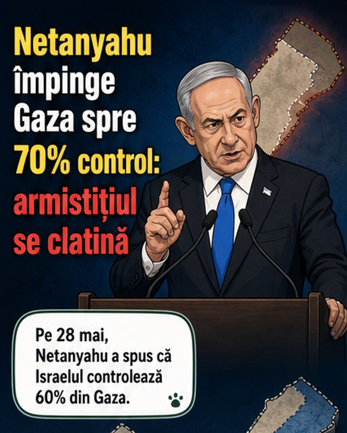 Netanyahu ordonă extinderea controlului în Gaza