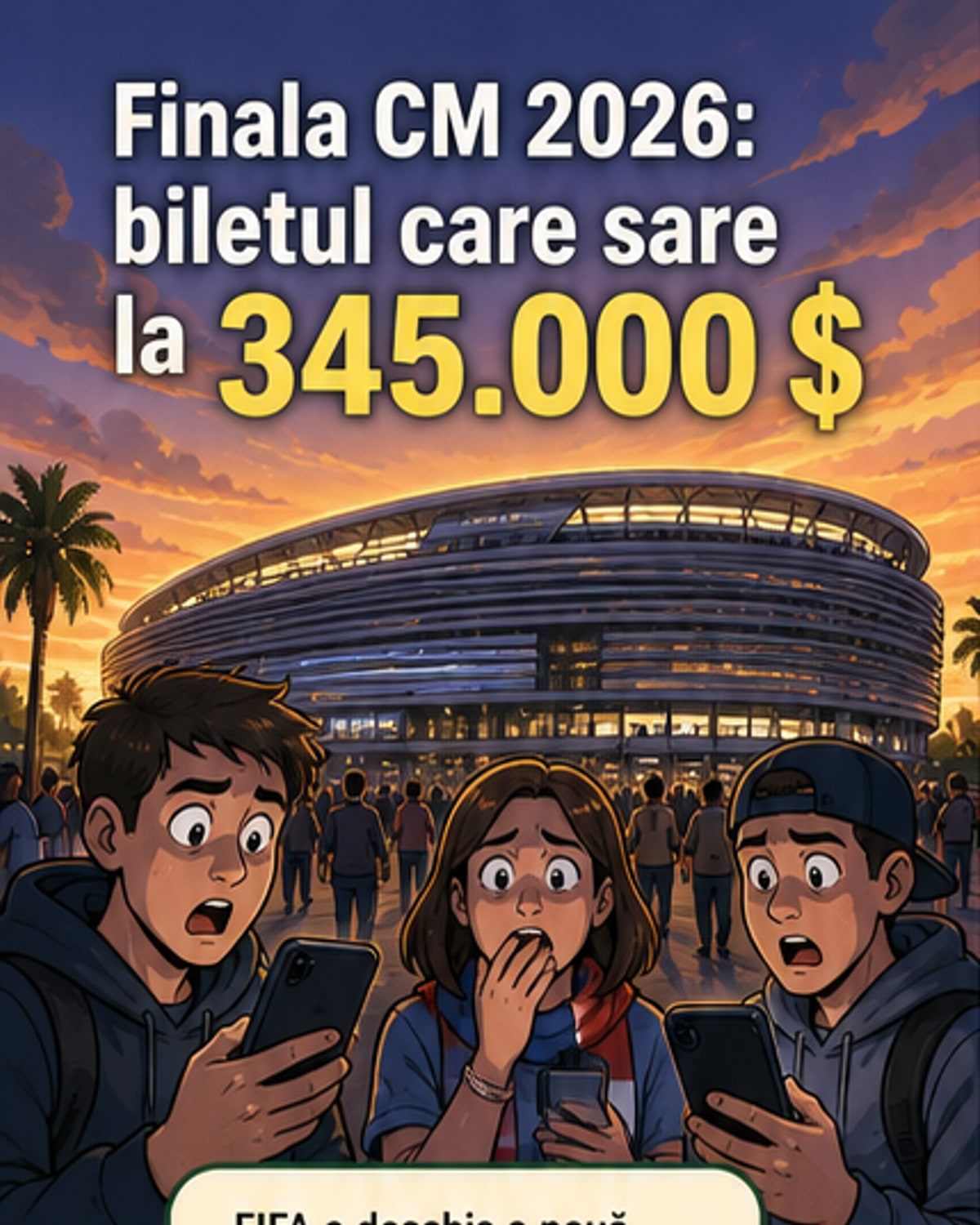 Biletul la finala CM 2026 costă 345.000 $
