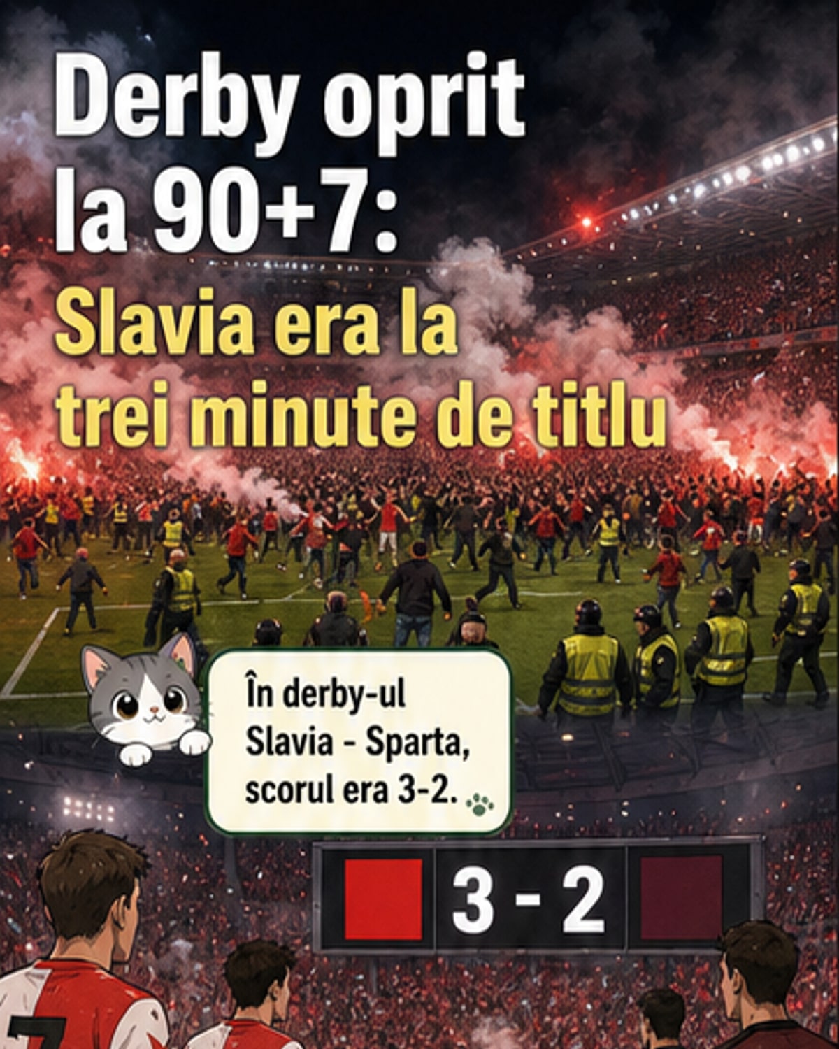 Haos în derby-ul cehiei: meci anulat după atac cu sticlă