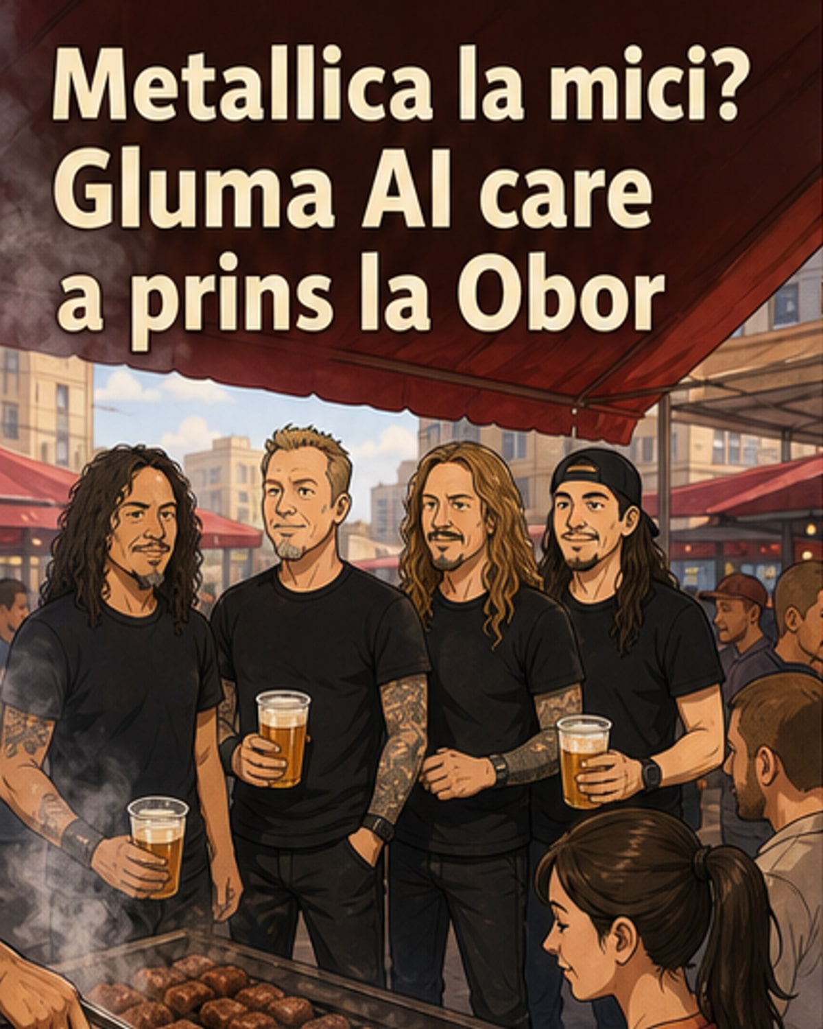 Metallica la mici, la Obor? Doar în halucinația unui AI