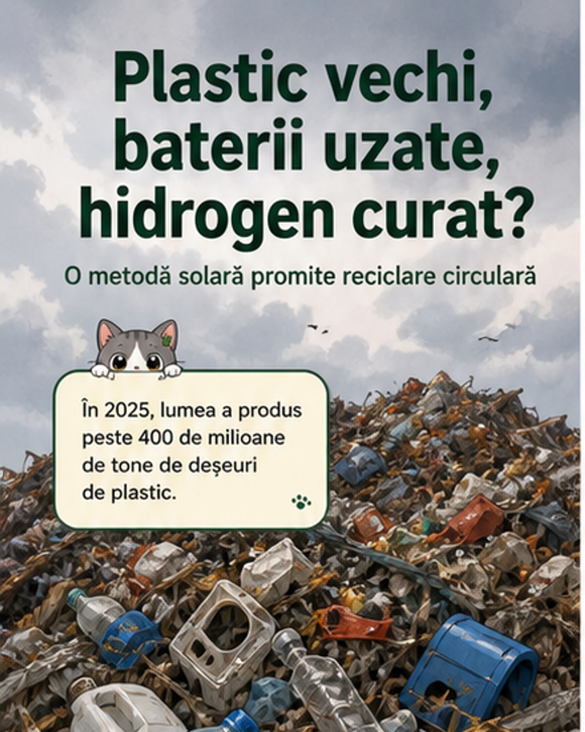 Hidrogen curat din deșeuri de plastic