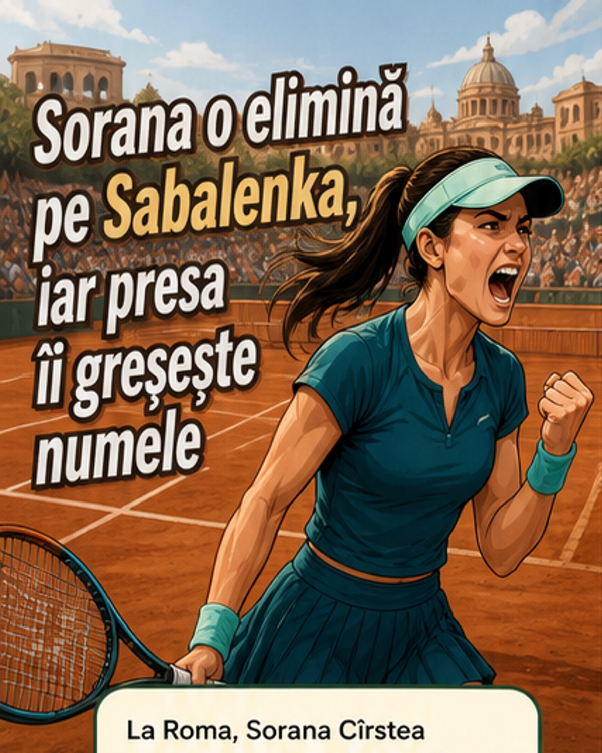 Cîrstea învinge Sabalenka la Roma