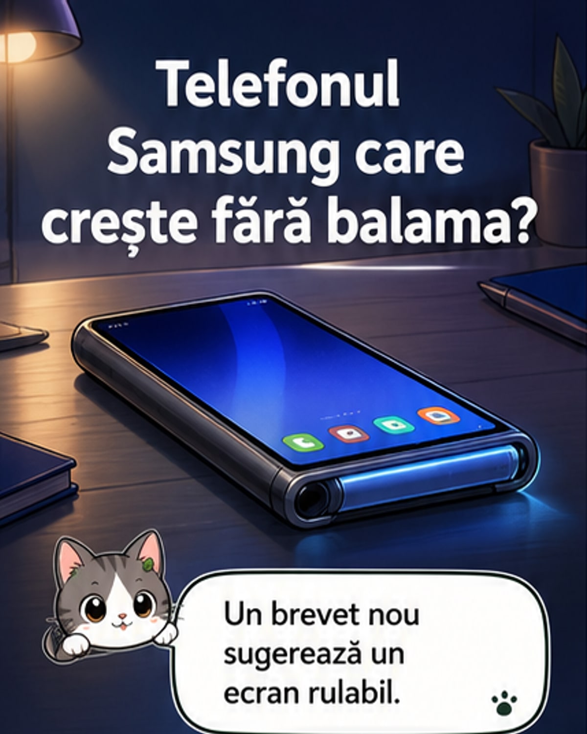 Samsung pregătește un telefon cu ecran rulabil